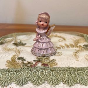 Norcrest Vintage Hand Painted Ceramic Bell Number  F-190, Ceramic Girl Figurine